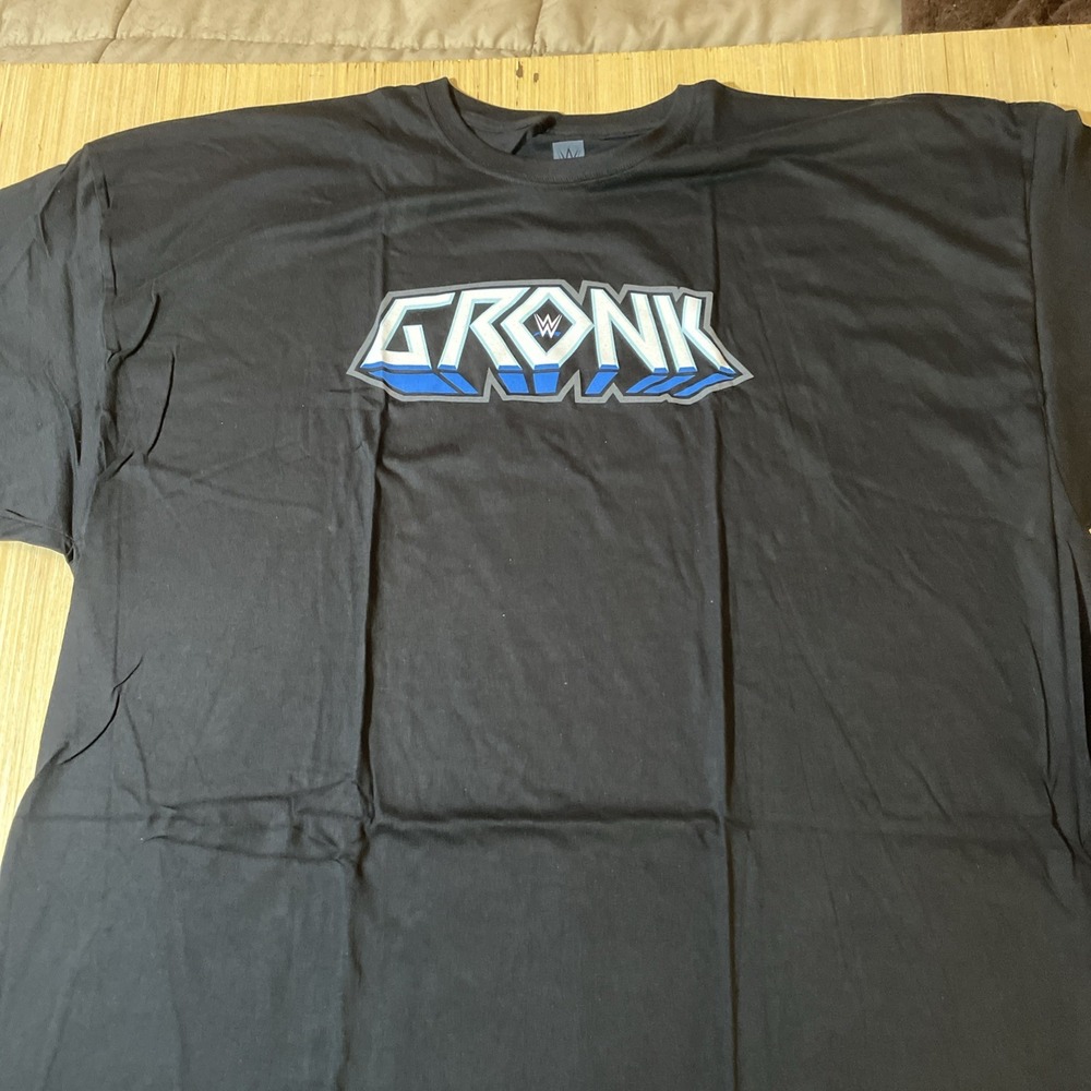 WWE  Rob Gronkowski "GRONK" Authentic BLACK‎ T-Shirt  Size 4X NOS